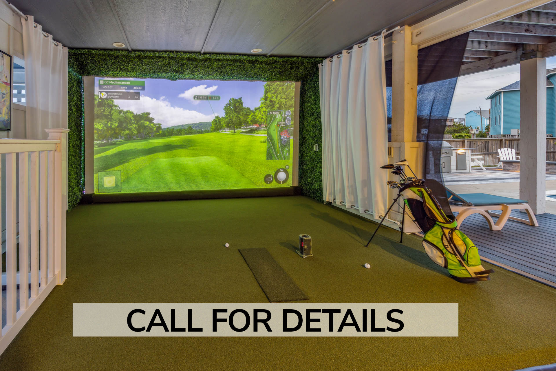 Surf Or Sound Realty 903 Ocean's 10 Golf Simulator 2 Label