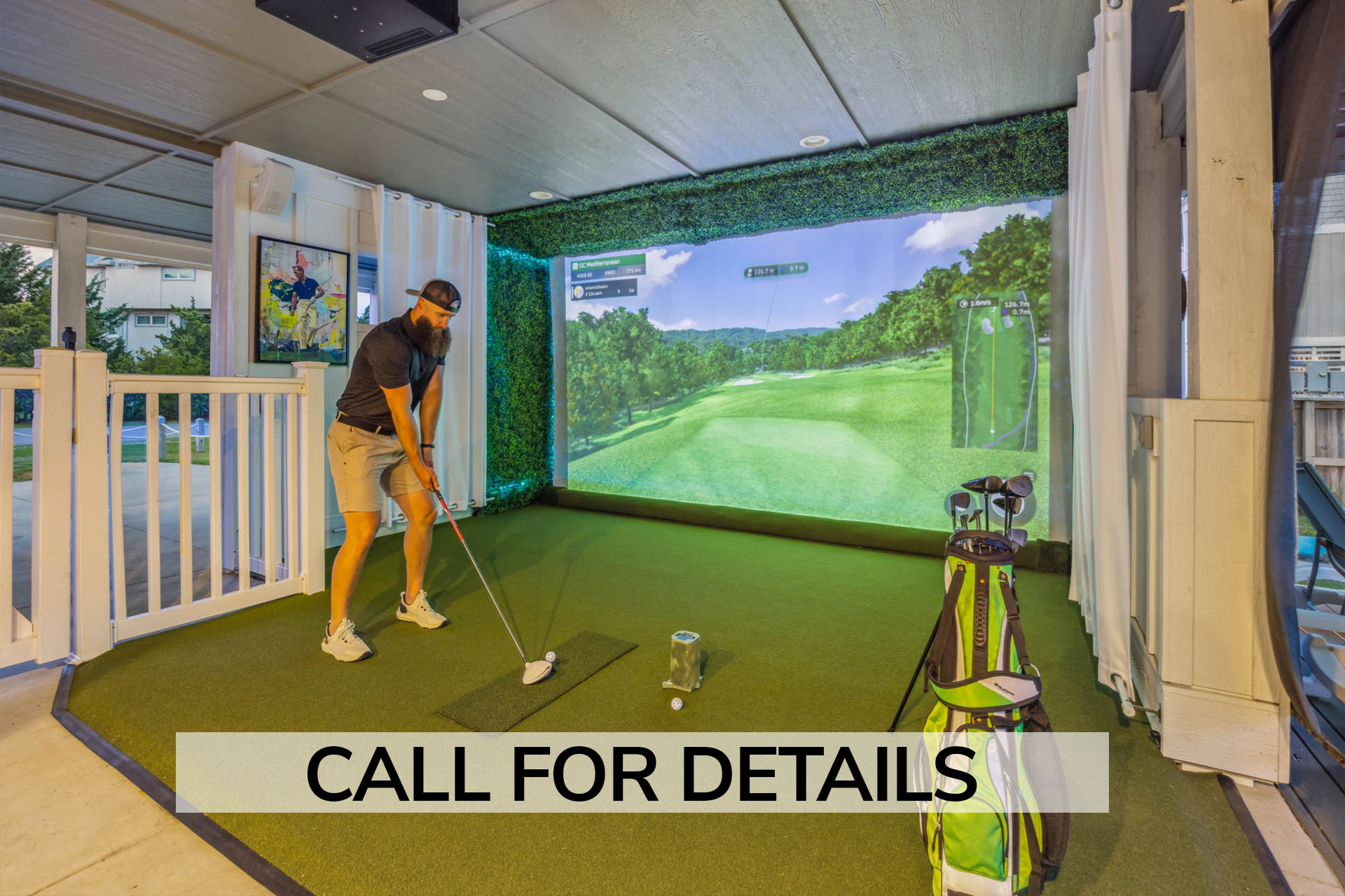 Surf Or Sound Realty 903 Ocean's 10 Golf Simulator 3 Label