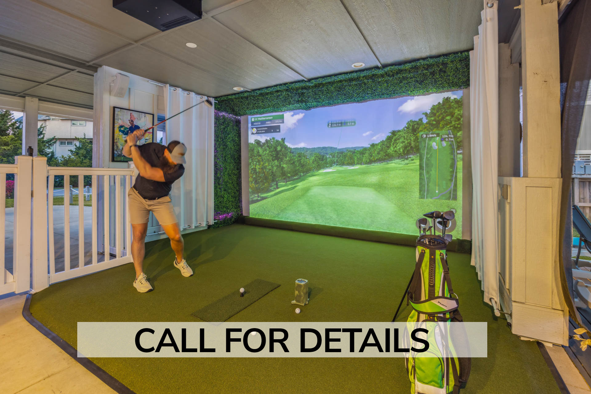 Surf Or Sound Realty 903 Ocean's 10 Golf Simulator 4 Label