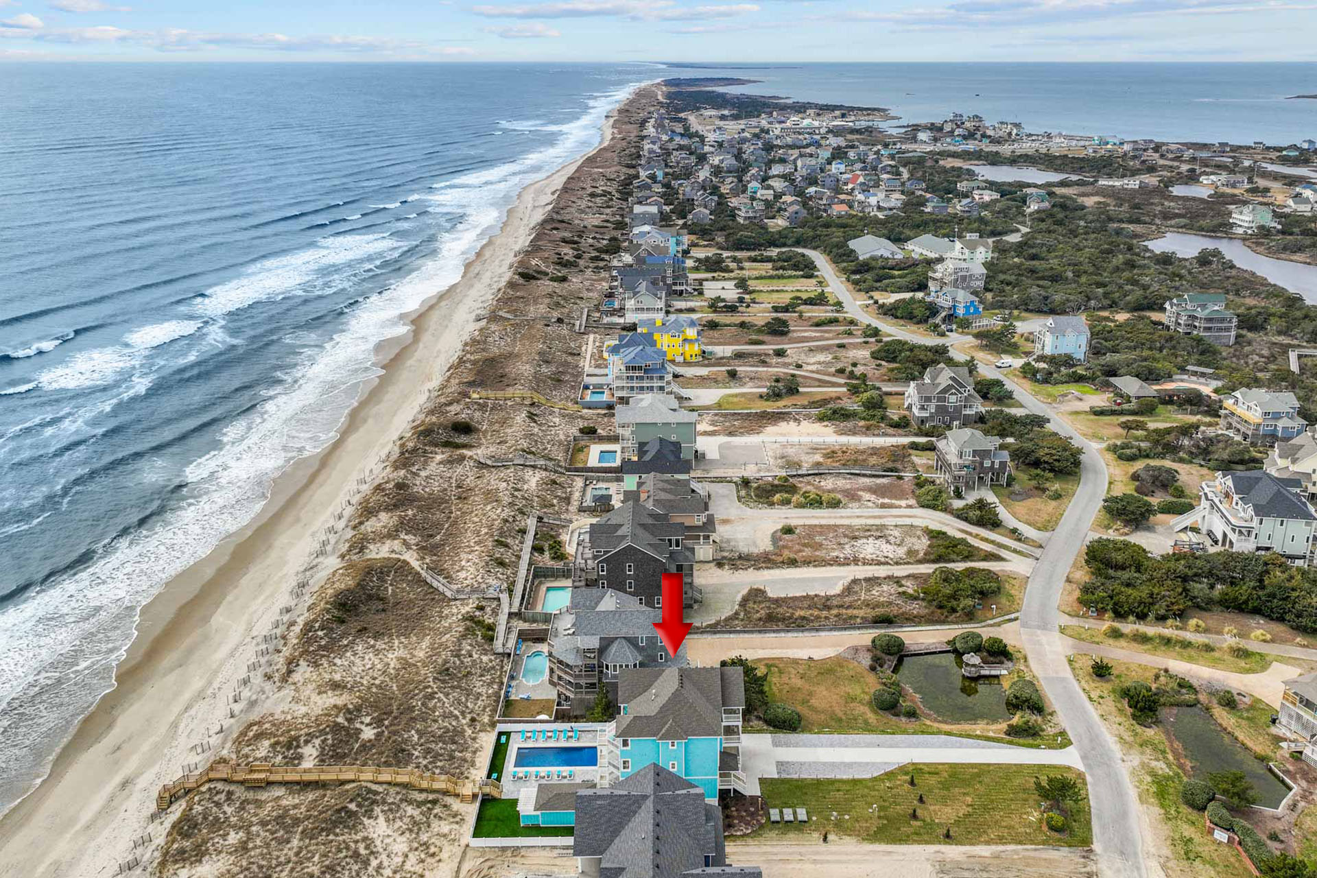 Surf Or Sound Realty 1093 Hatteras Holiday Exterior 21 Arrow