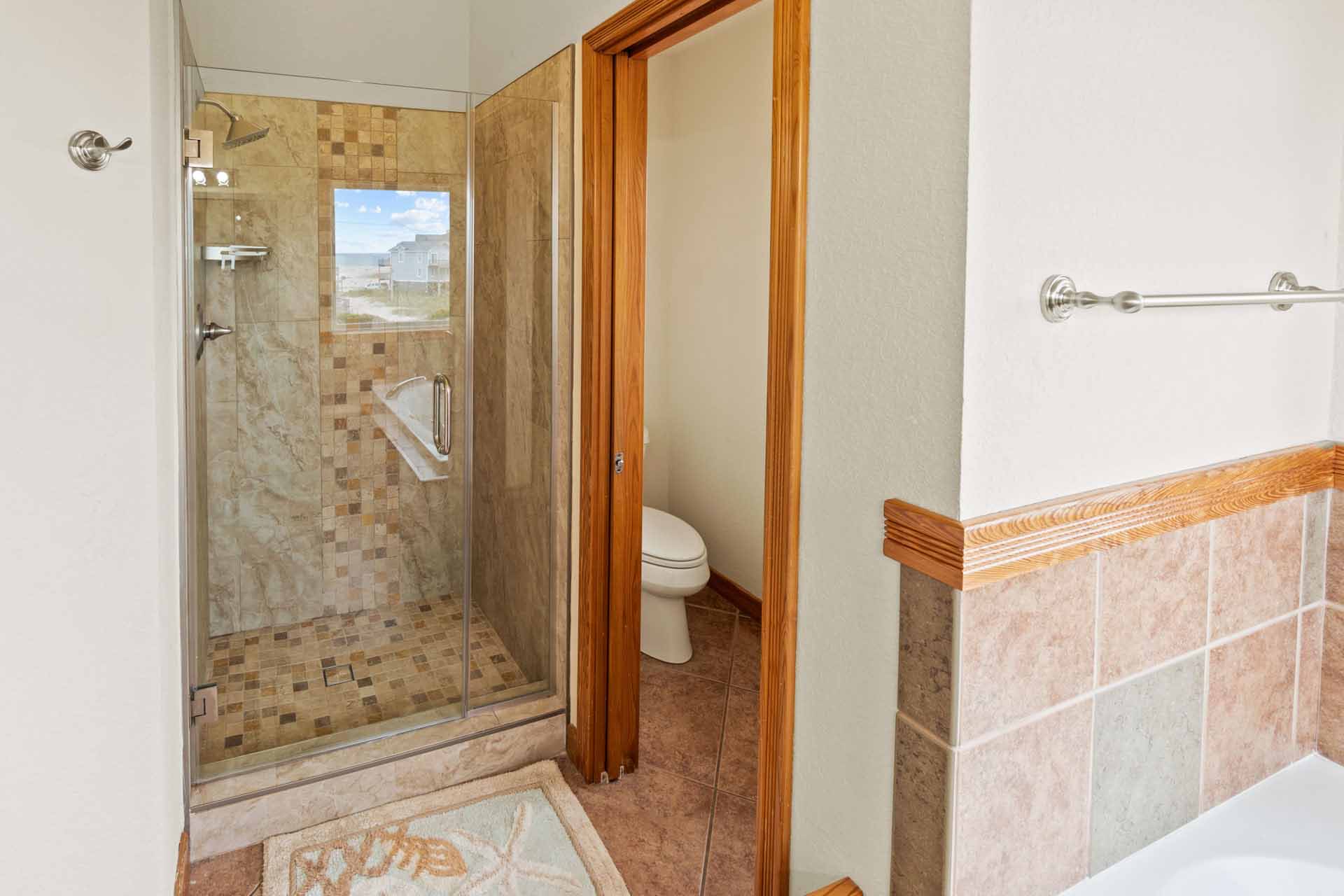 Surf Or Sound Realty 416 Bella Vista Second Level King Master Bathroom Angle 2 3365887