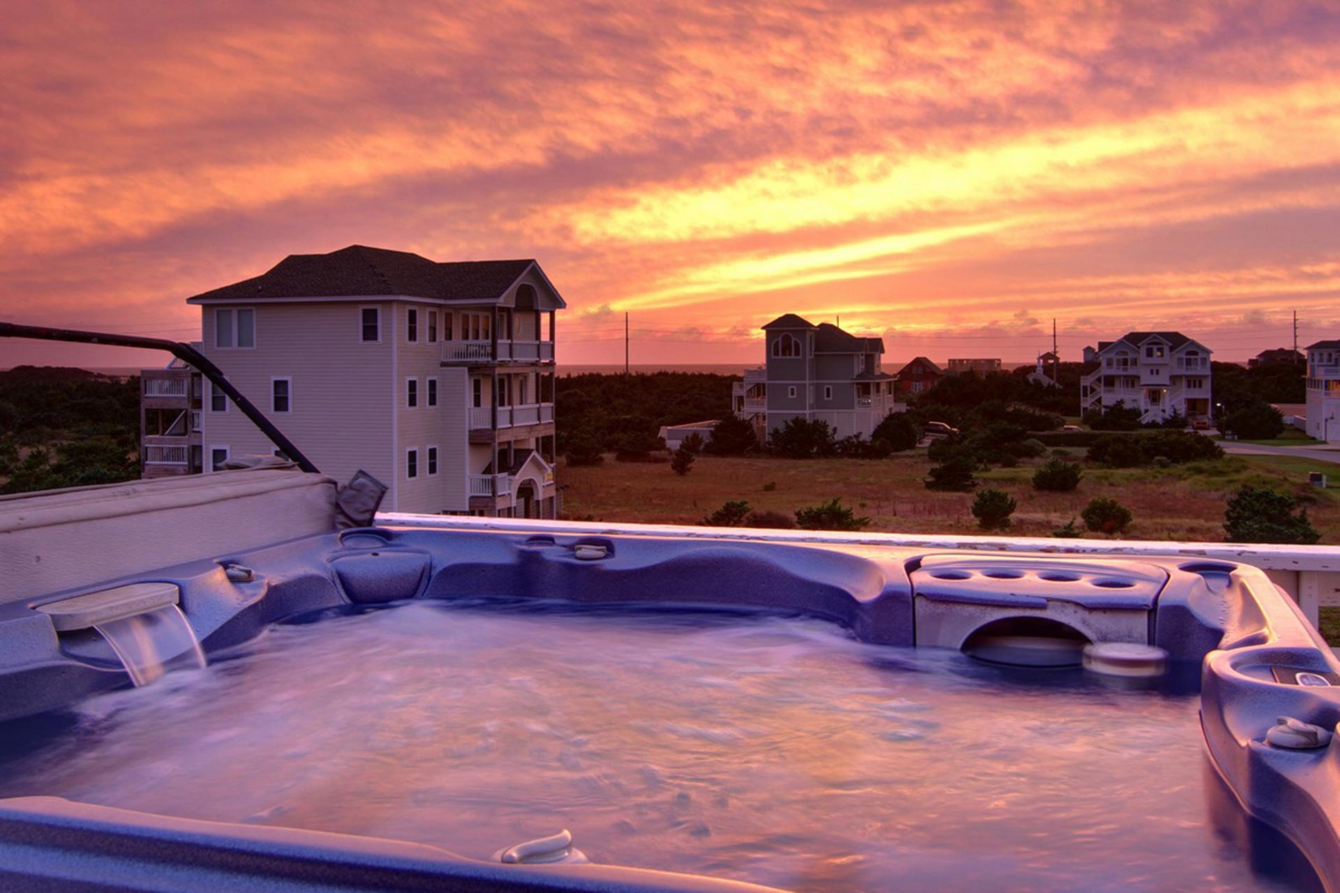 Surf Or Sound Realty Lucky Oyster 840 Hot Tub Sunset 3338977