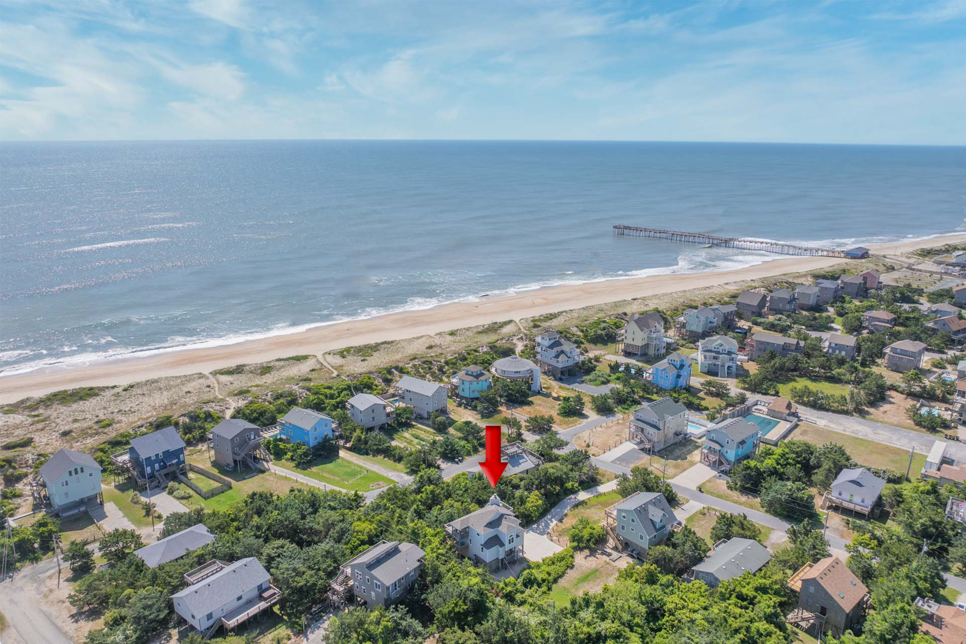 Surf Or Sound Realty 32 Ocean Escape Exterior 7 Arrow