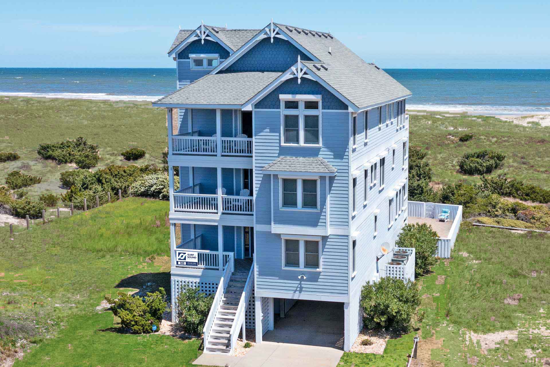 Surf Or Sound Realty 585 Carolina Dreamn Drone Exterior Front 1