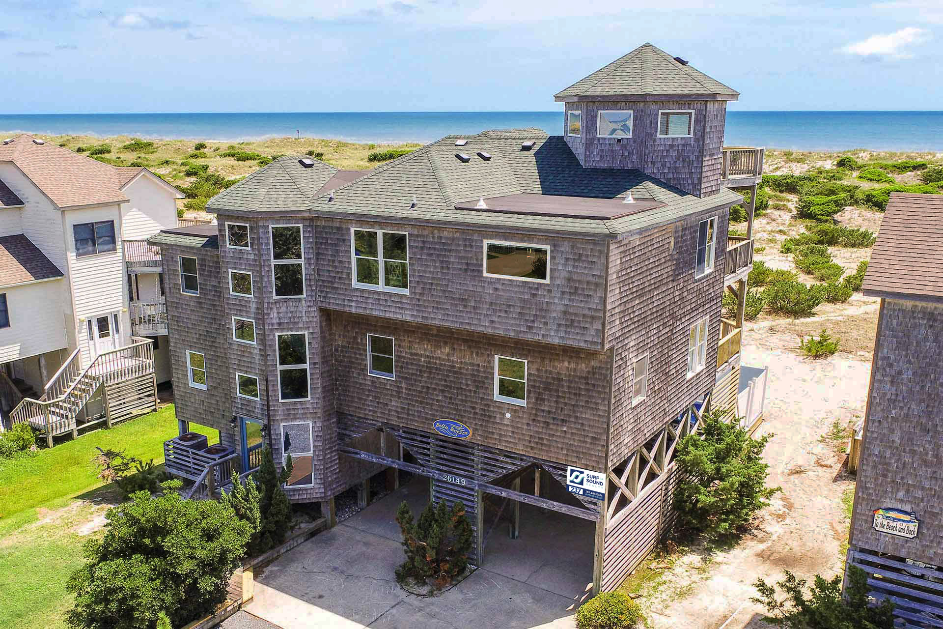 Surf Or Sound Realty 237 Bella Breeza Drone Exterior Right Front Edit (2)