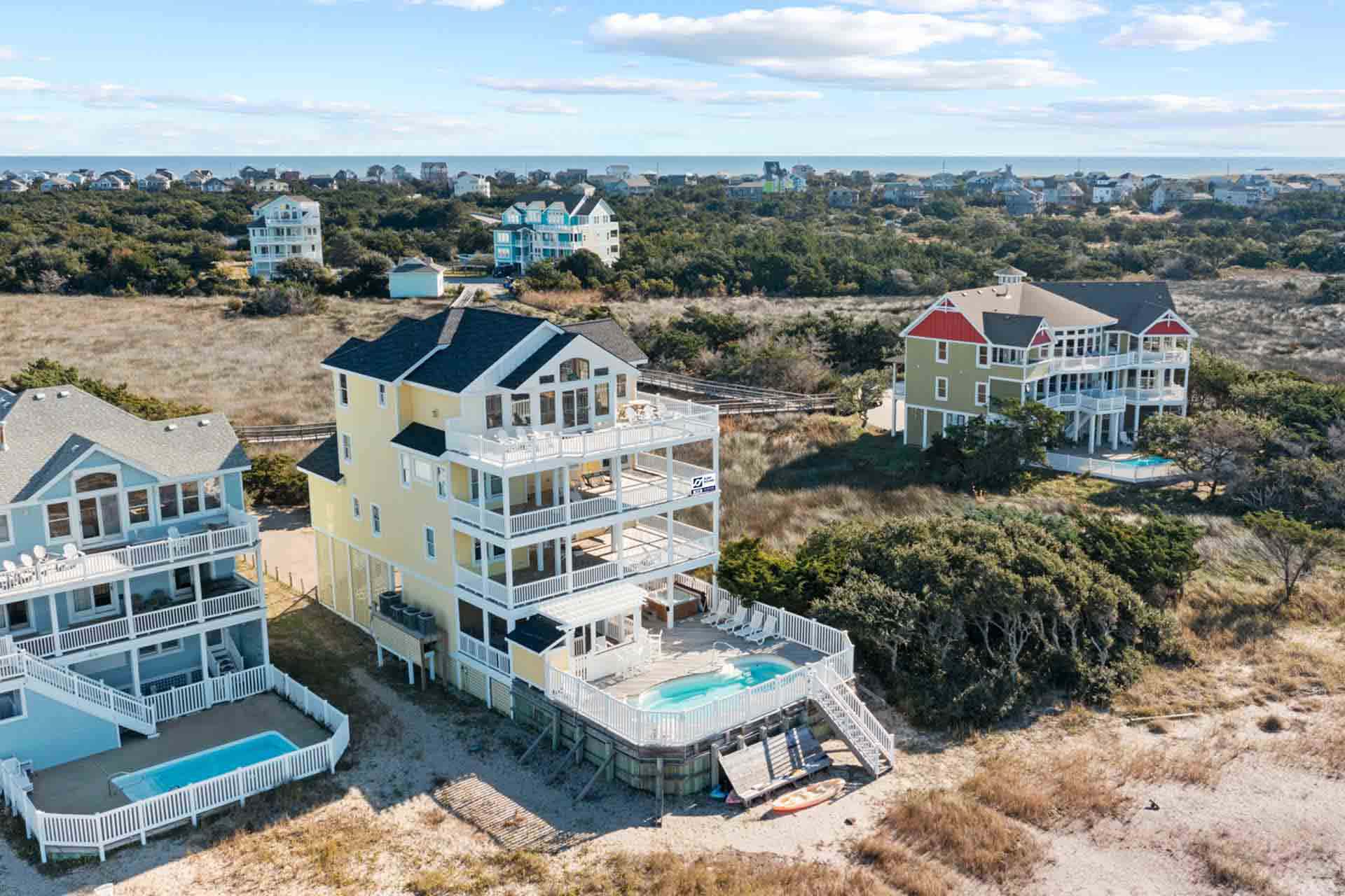 Surf Or Sound Realty 934 Privasea Beach Exterior Drone Image Back Viewjpg2