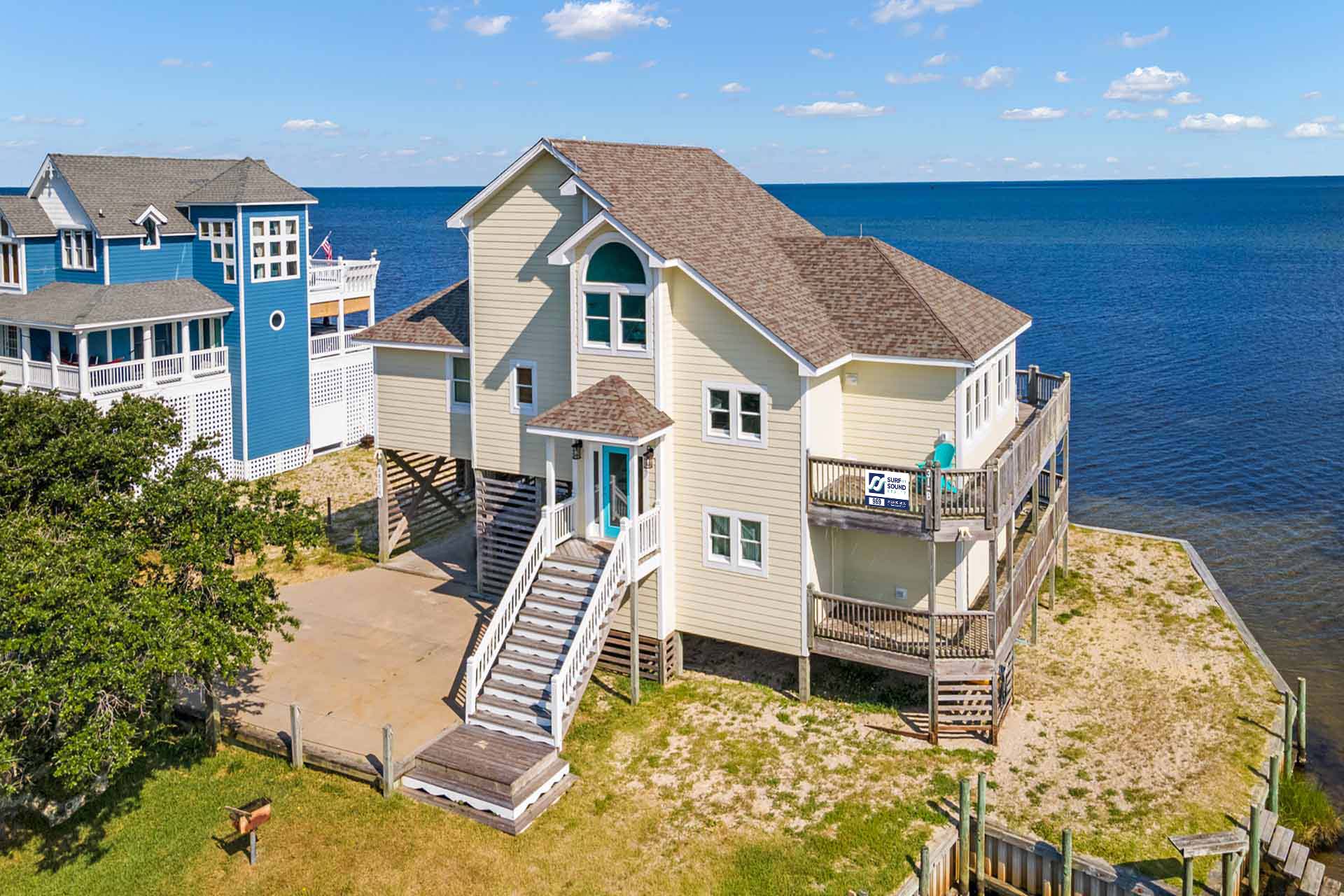 Surf Or Sound Realty 969 Buxton Beauty Drone Front Exterior 3