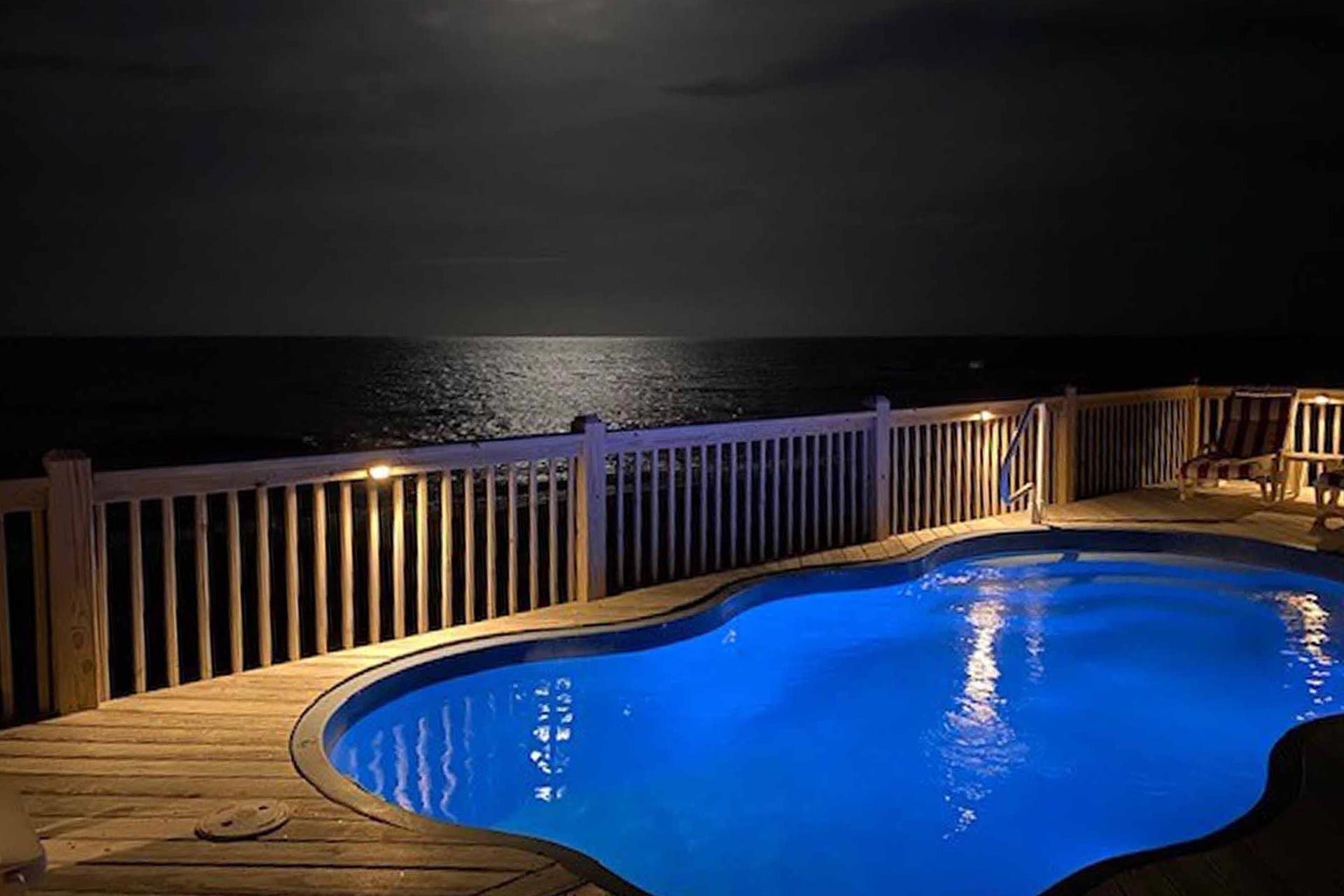 Surf Or Sound Realty 1025 Pfluegers Lure Pool Night 3365972