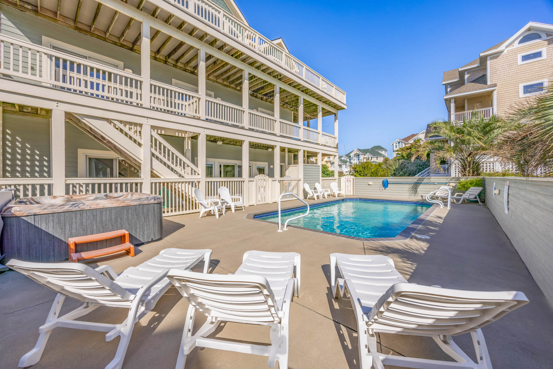 Surf Or Sound Realty 357 Vacation Meditation Pool Area 1