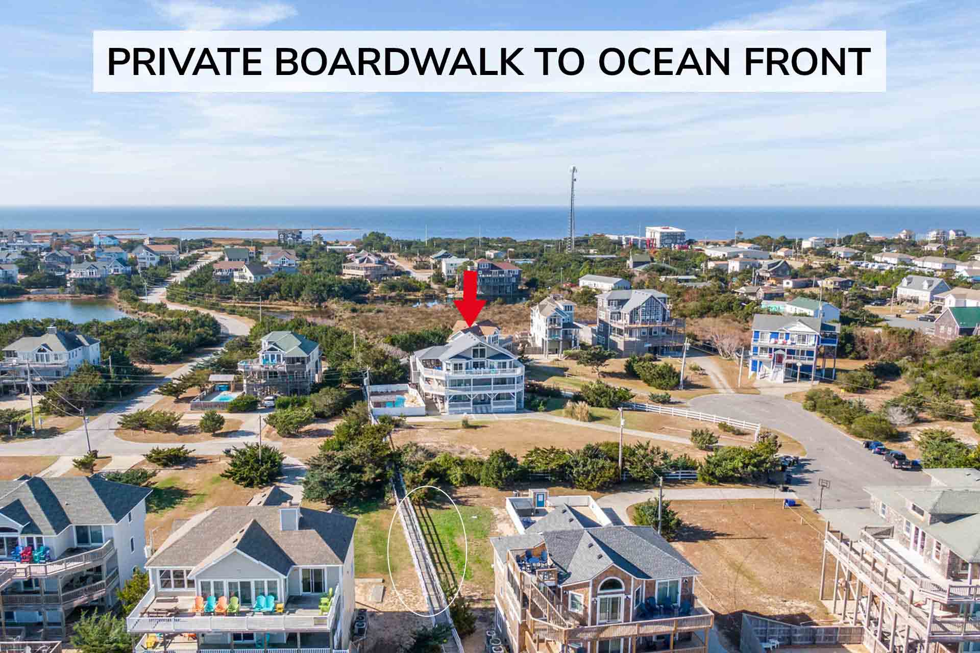 Surf Or Sound Realty 638 The Hatteras House Drone Exterior With Arrow And Snipe 3360926