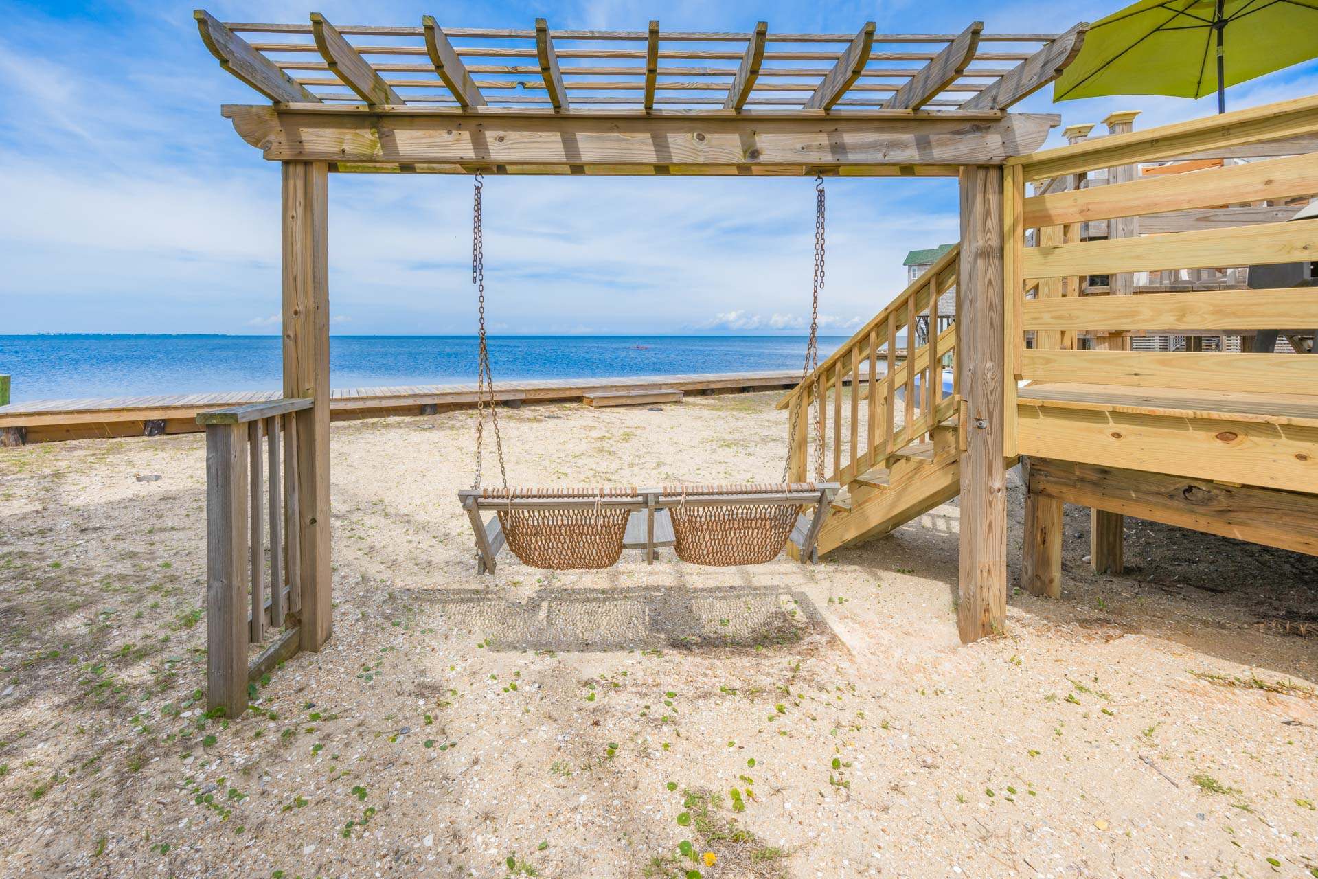 Surf Or Sound Realty 1076 Tiki Hut Swing