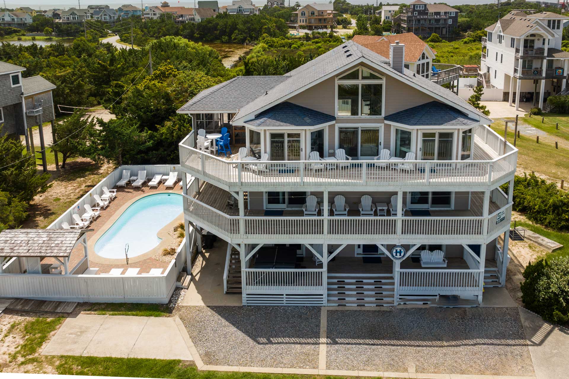 Surf Or Sound Realty 638 The Hatteras House Exterior Drone 6 Main 3375455