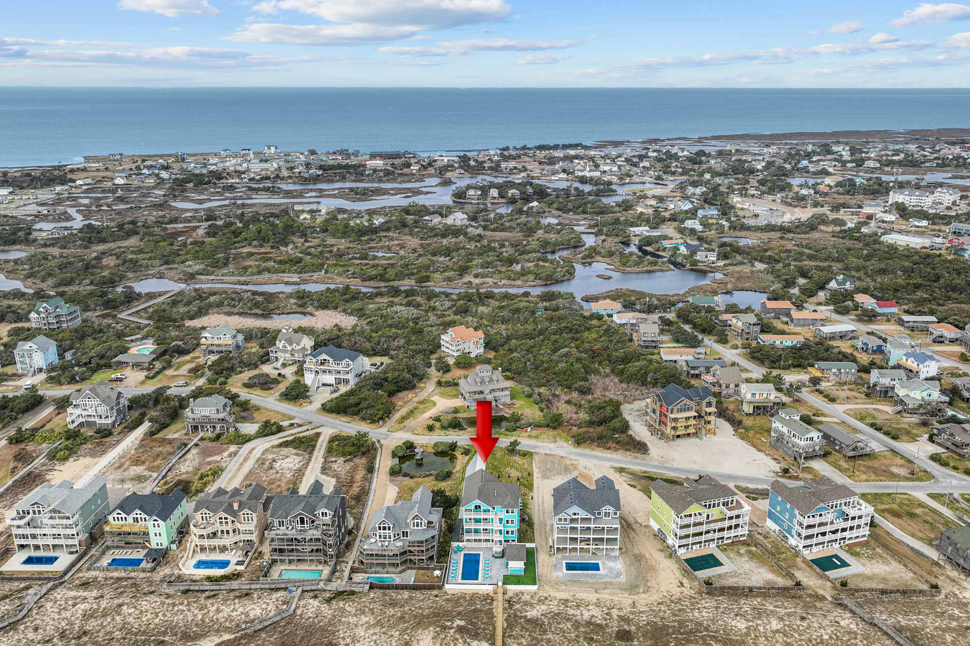 Surf Or Sound Realty 1093 Hatteras Holiday Exterior 24 Arrow