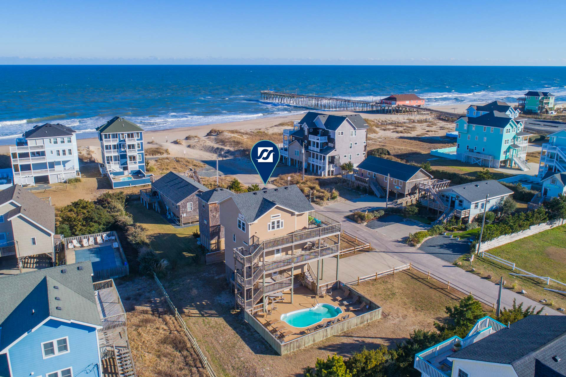 Surf Or Sound Realty 1223 Sunsets In Rodanthe Exterior 5 Home Pin