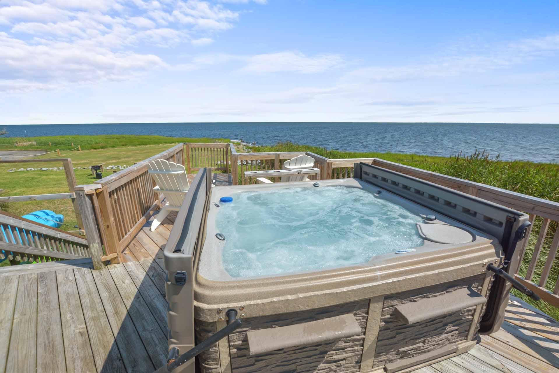 Surf Or Sound Realty 905 Paradise Point Exterior Hot Tub And View 3359595