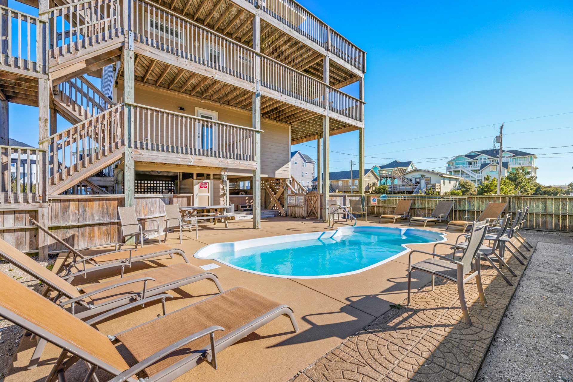 Surf Or Sound Realty 1223 Sunsets In Rodanthe Pool Area 3