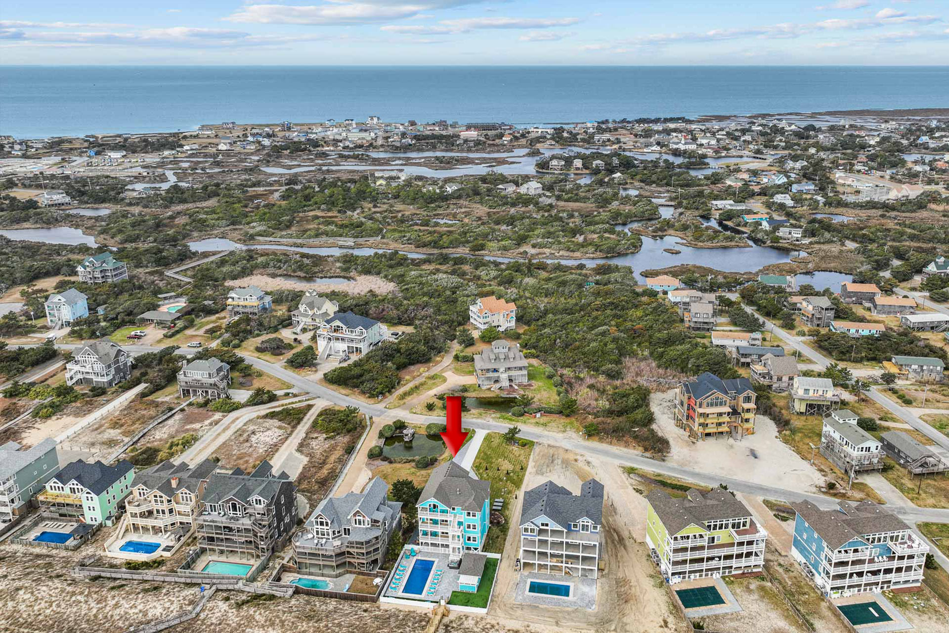 Surf Or Sound Realty 1093 Hatteras Holiday Exterior 23 Arrow