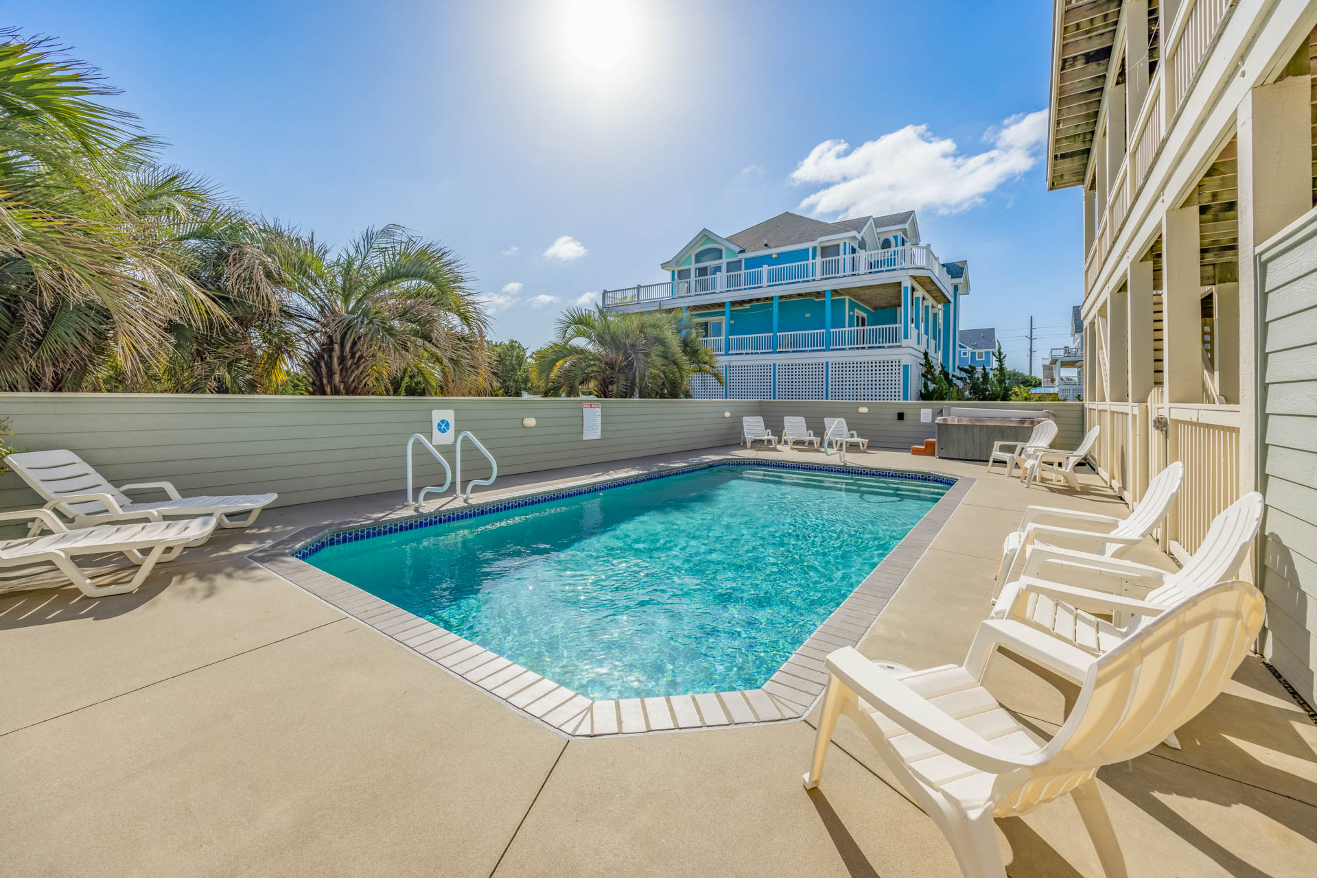 Surf Or Sound Realty 357 Vacation Meditation Pool Area 3