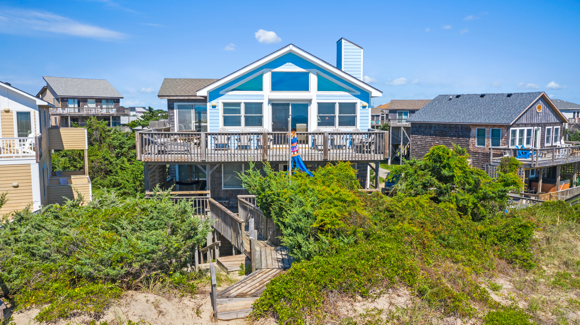 Surf Or Sound Realty 178 High Dune Back House View 3359124