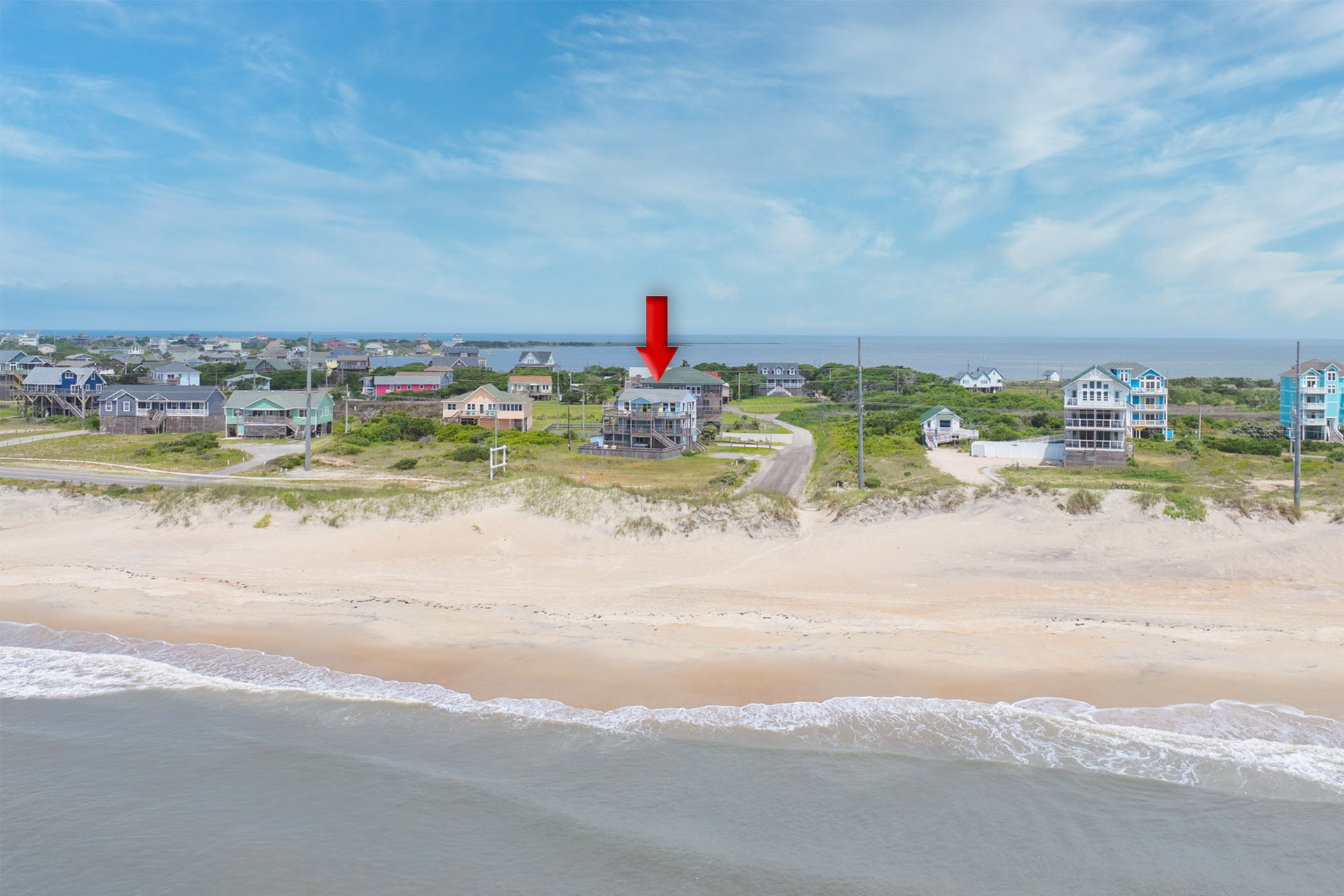 Surf Or Sound Realty 921 Ocean View Hatteras Beach 1 Arrow