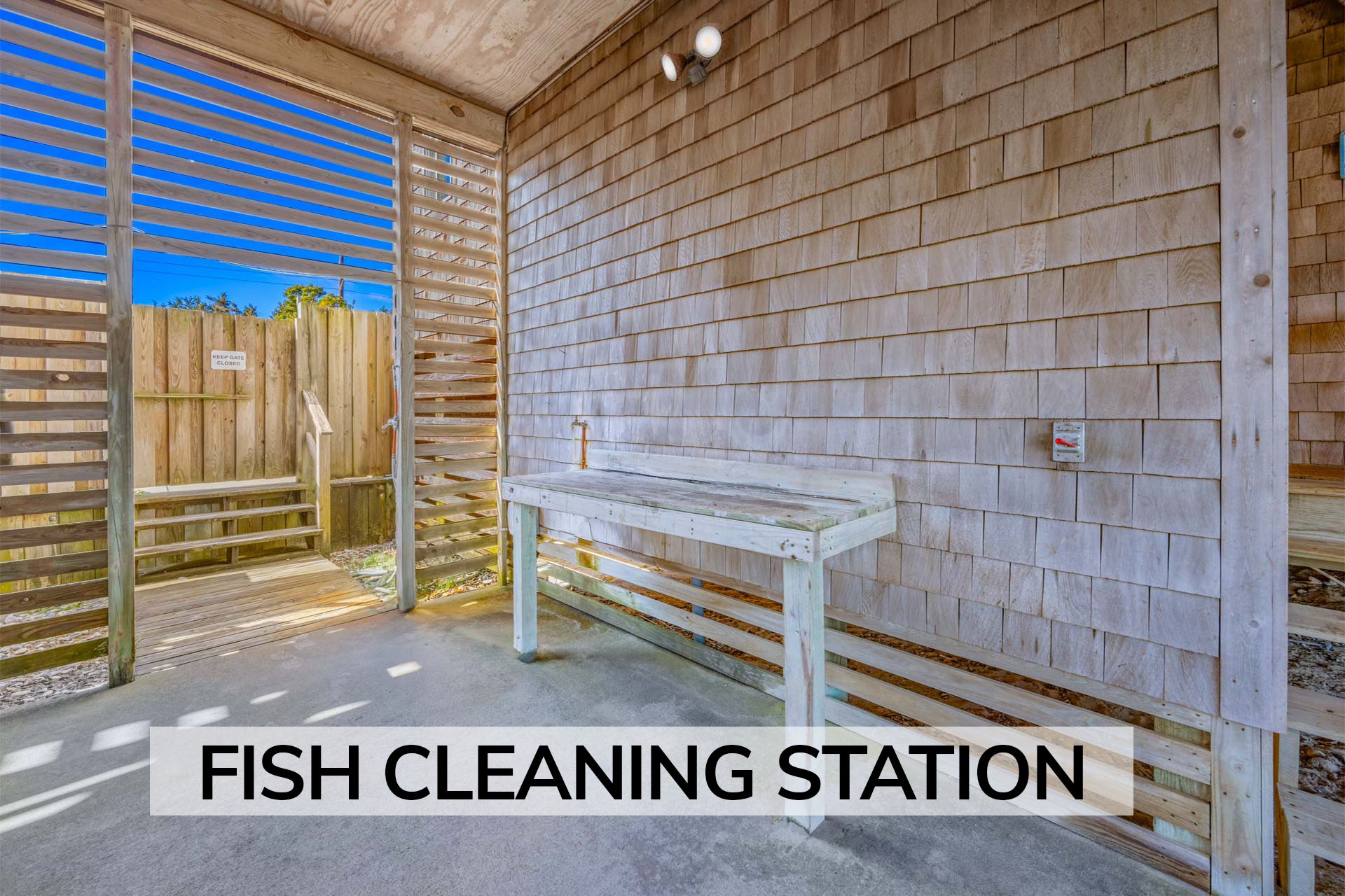 Surf Or Sound Realty 65 Bali Wind Fish Cleaning Station Label