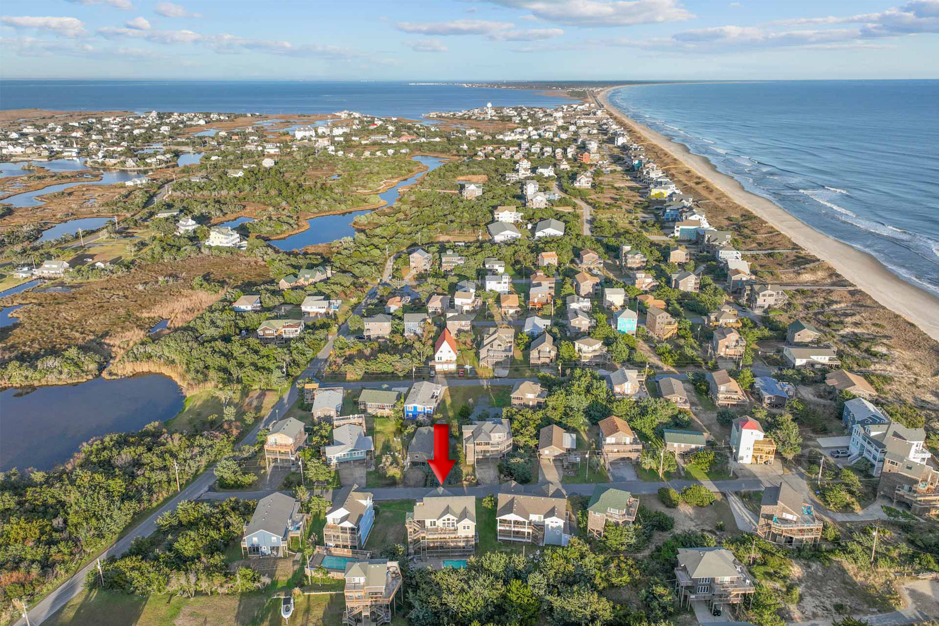 Surf Or Sound Realty 1184 Hatteras At Last Exterior 9 Arrow