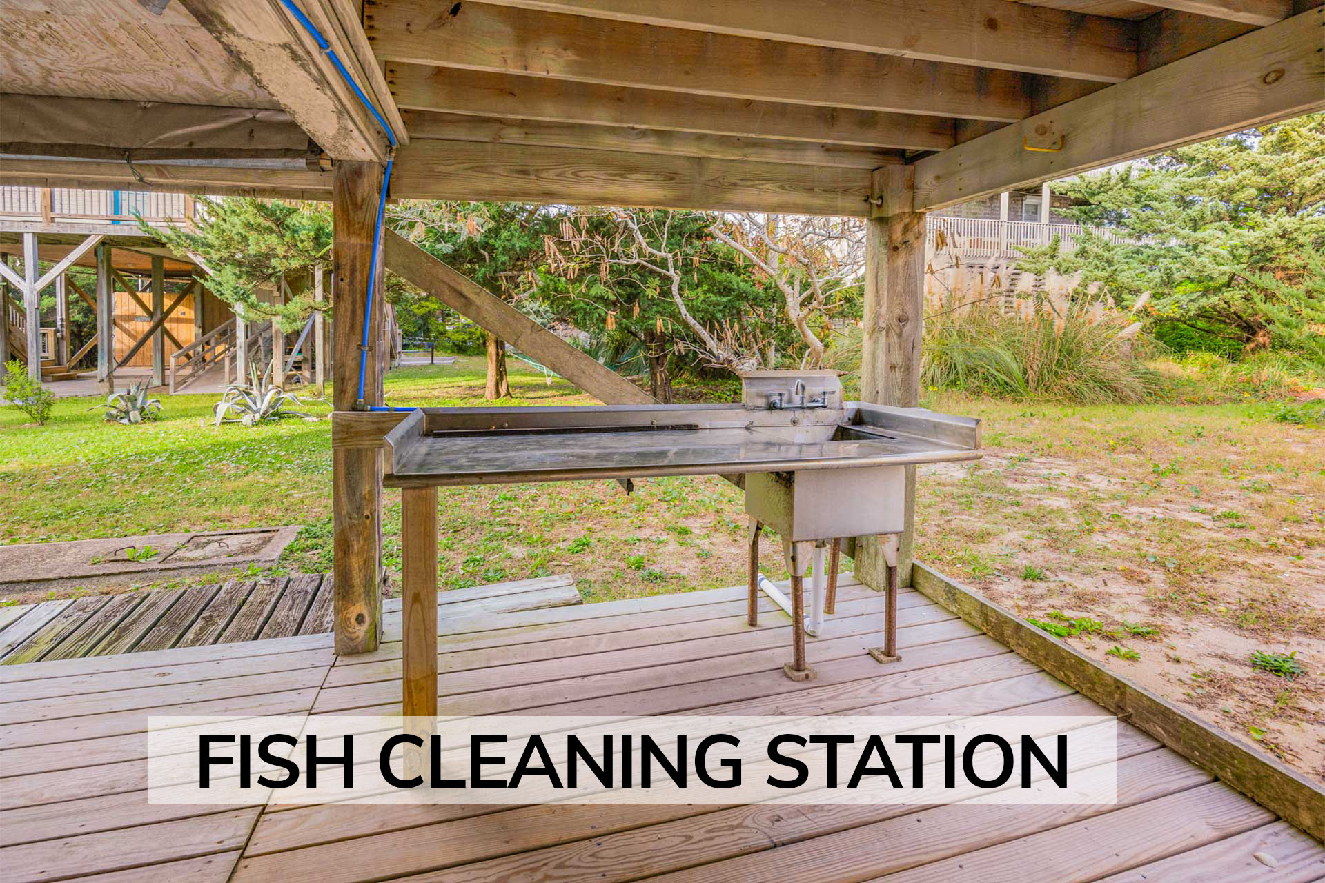 Surf Or Sound Realty 880 Island Girl Fish Cleaning Station Label