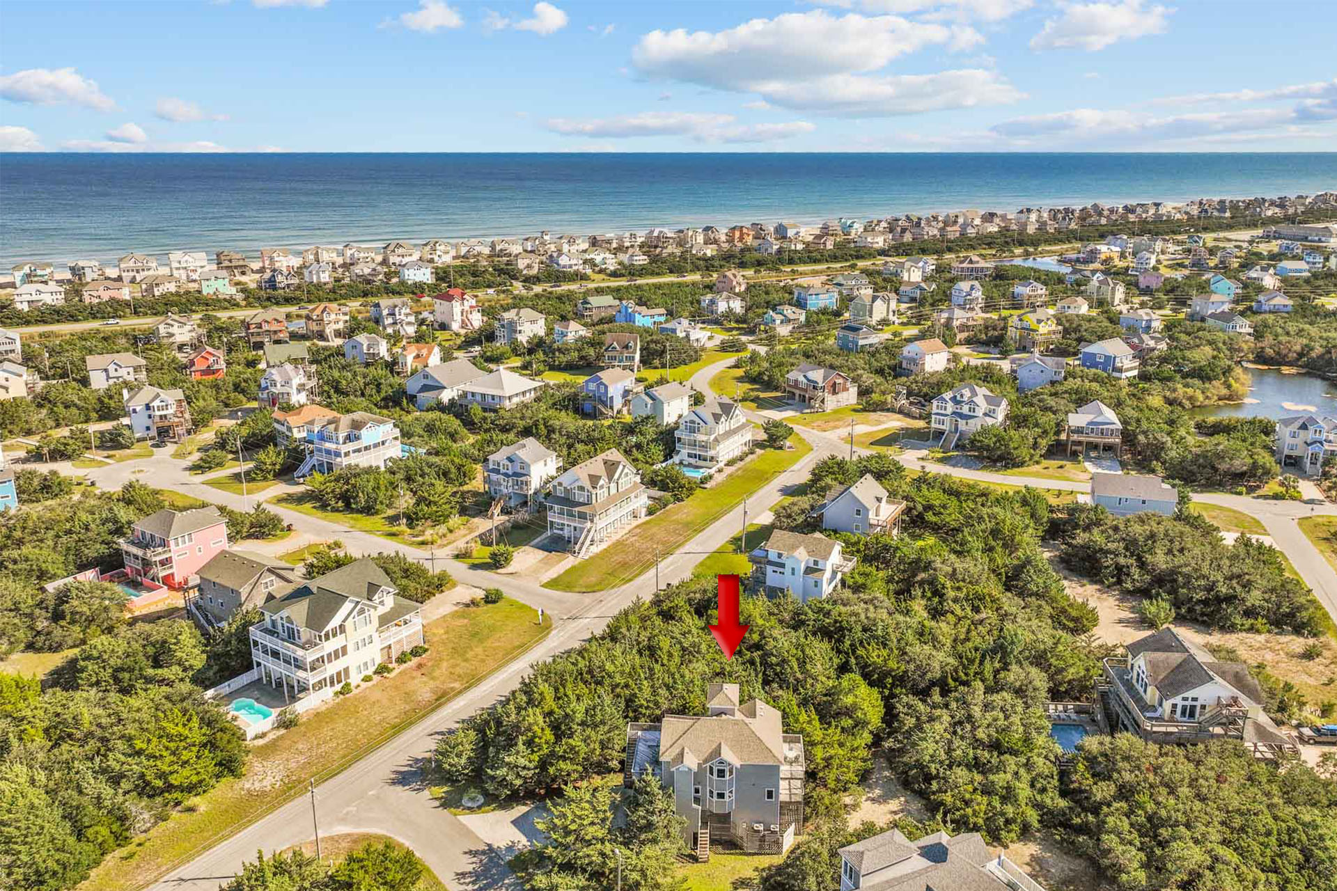 Surf Or Sound Realty 1155 Hatteras Hideout Exterior 12 Arrow