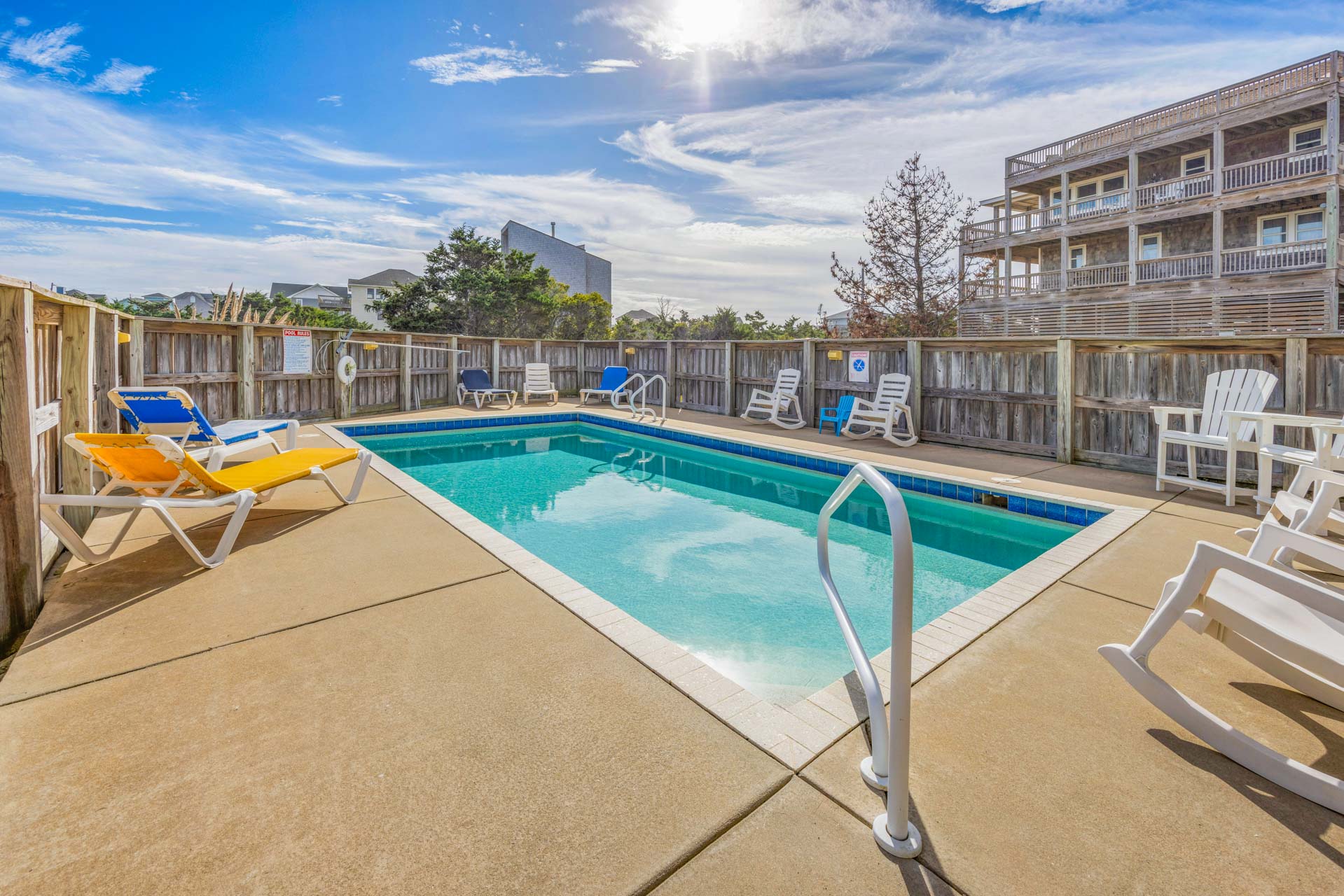 Surf Or Sound Realty 308 Decked Out Pool Area 1