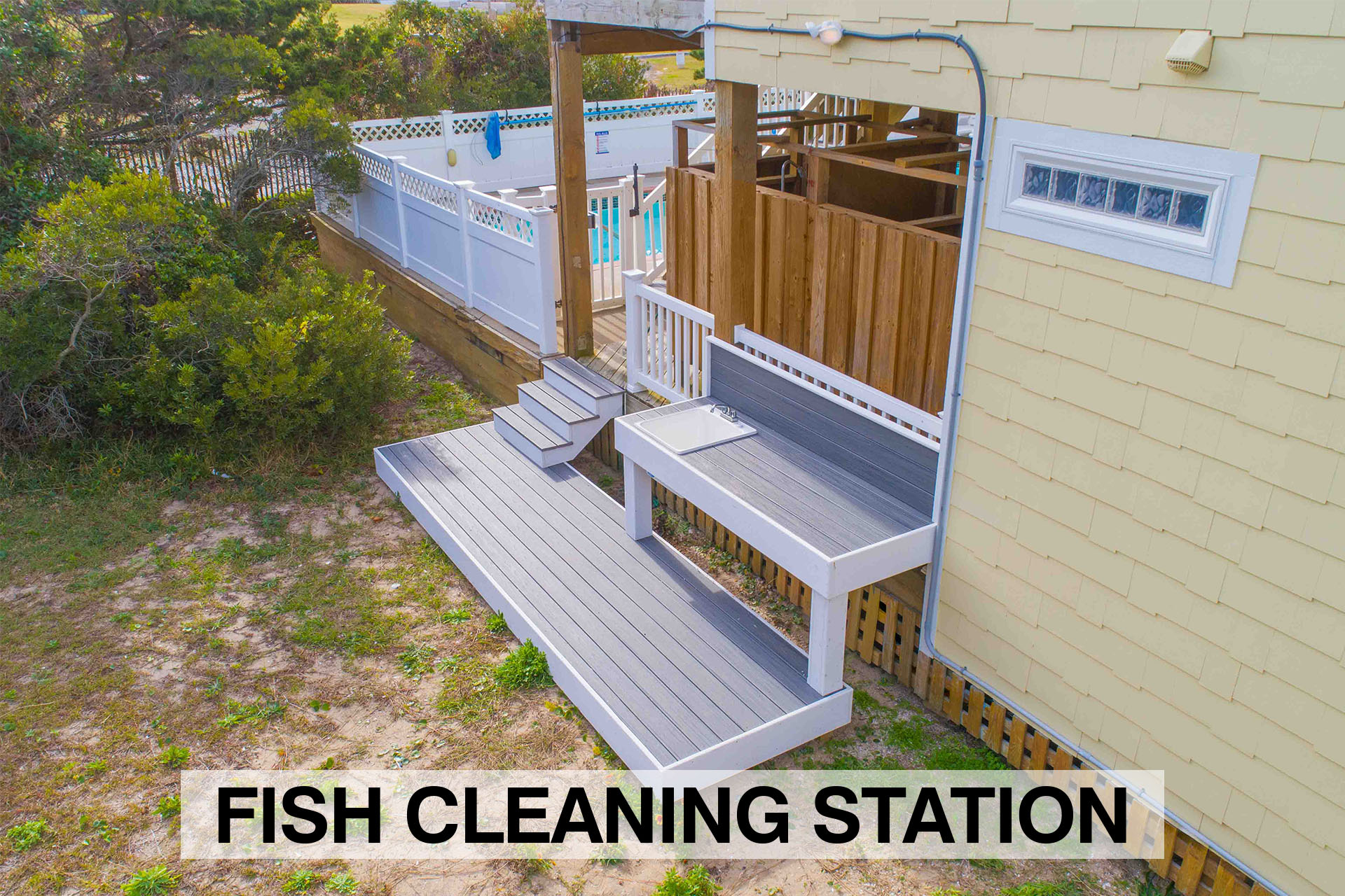 Surf Or Sound Realty 343 Beach Haven Fish Cleaning Station Label